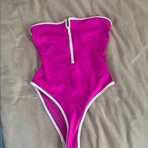 SKIMS Pink One Piece Swimsuit